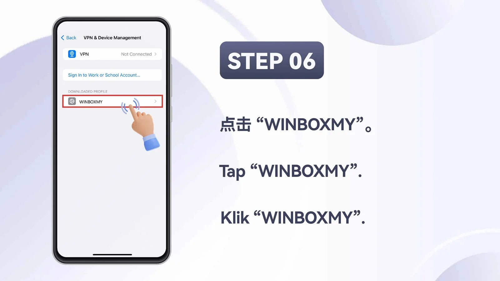 WINBOX iOS installation step 6