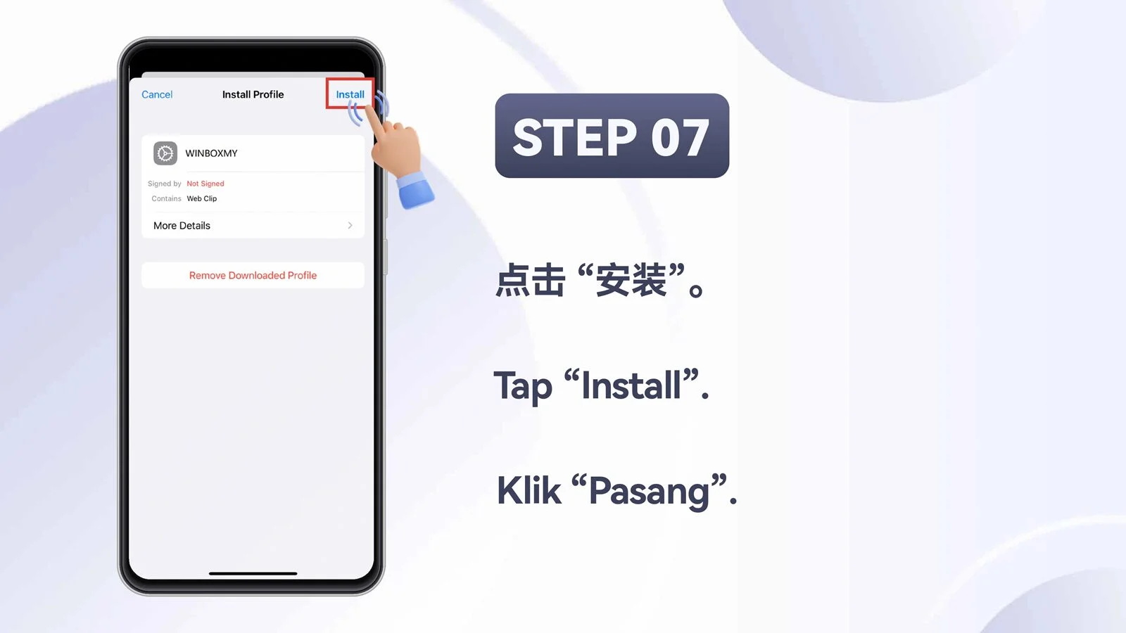 WINBOX iOS installation step 7
