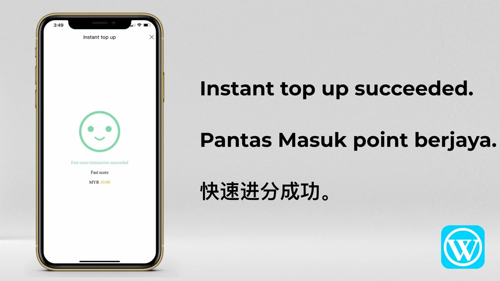 WINBOX Instant Top Up tutorial screen 9 of 9