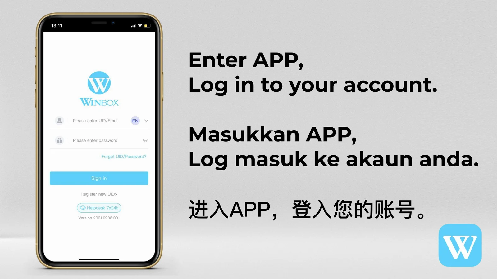 Open the WINBOX shortcut and sign in